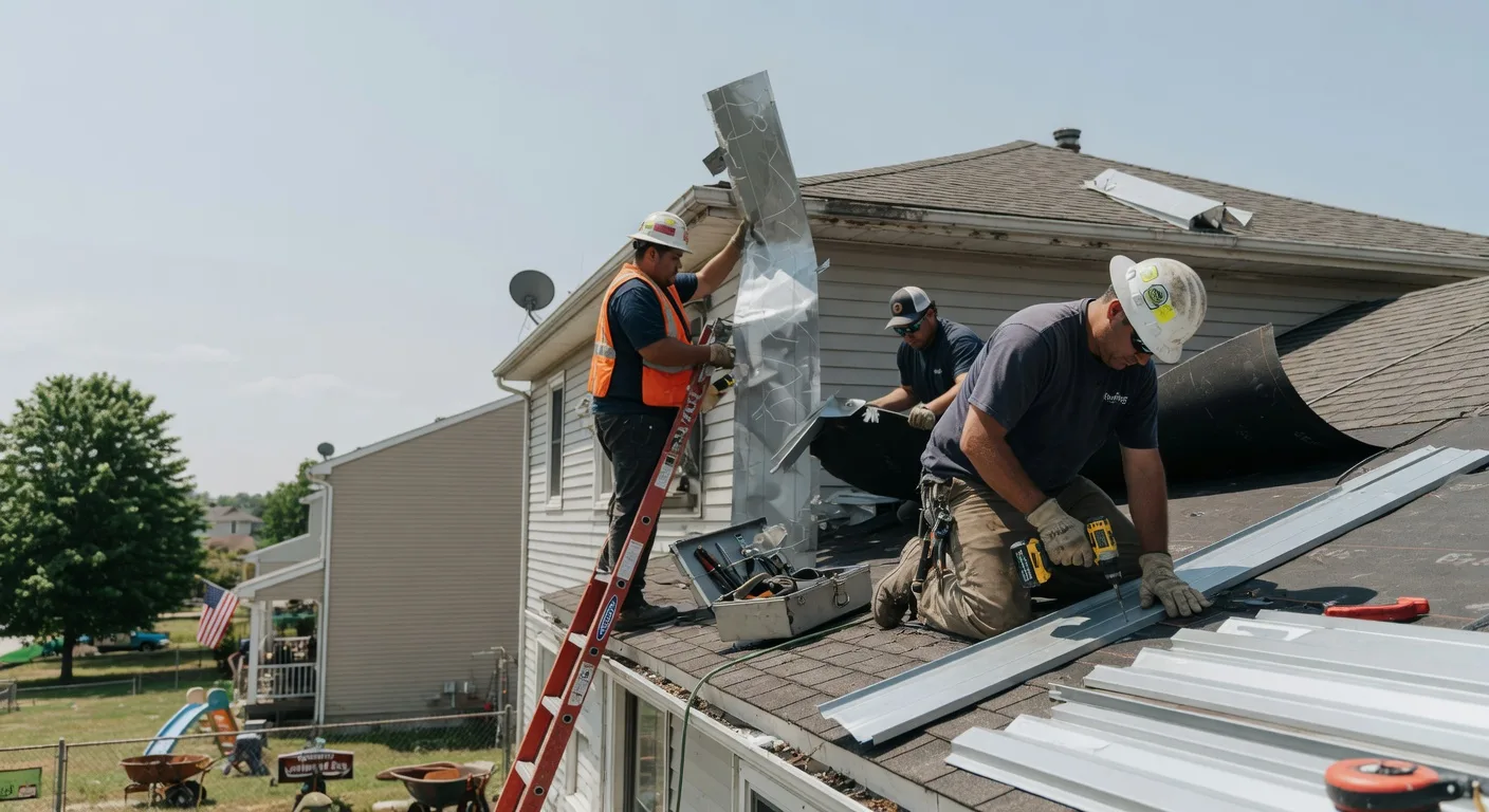 Storm Damage Metal Roof Repair in Piedmont, OK